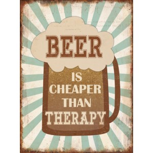 Tablica Beer is cheaper than therapy