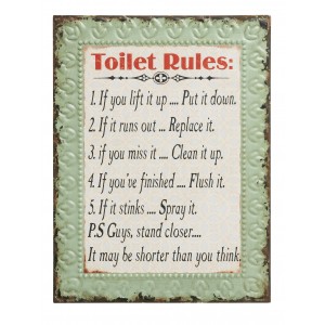 Tablica Toilet rules
