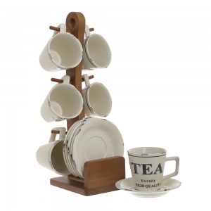 Skodelice za čaj s stojalom in krožniki Tea Eternity